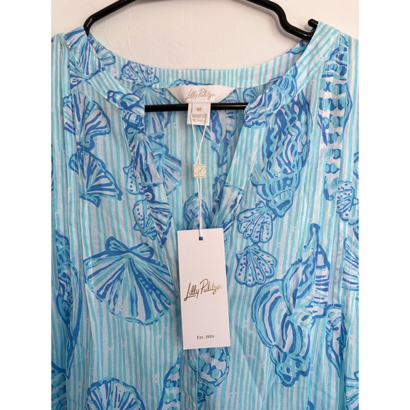 NWT Lilly Pulitzer Cool As Shell Feria Tiered CoverUp Swim Vacation Beach Resort - Picture 4 of 7